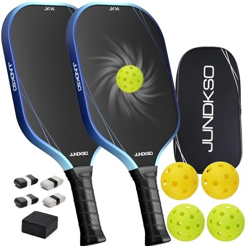 Pickleball Paddles Set of 2 - Graphite Carbon Fiber...