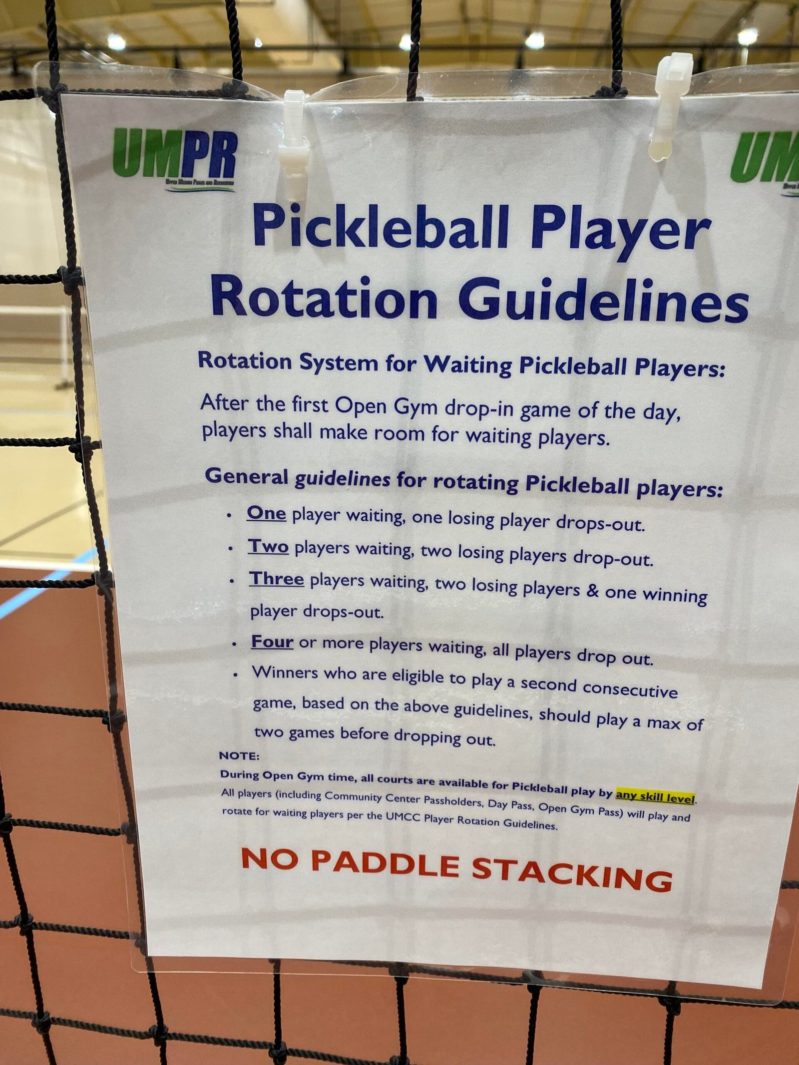 Pickleball Open Play Rules
