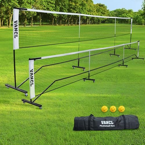 VANCL Pro Pickleball Net Portable with Wheels Deluxe...