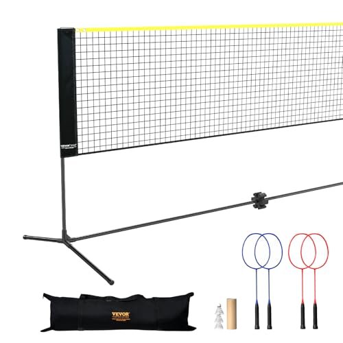 VEVOR Badminton Net, 20ft Wide Foldable Pickleball Set With...