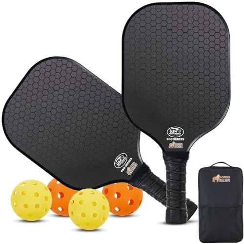 Gorilla Gear USAPA Approved Pickleball Paddles Set of 2,...