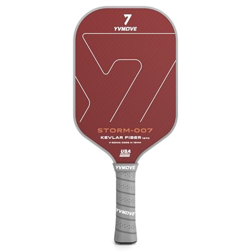 YVmove Pickleball Paddle with T700 Raw Carbon Fiber Surface...