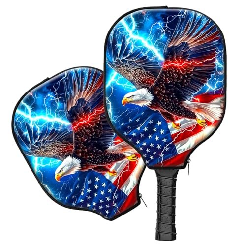 ETLKJVBL for Pickleball Paddle Cover, American Flag Eagle...