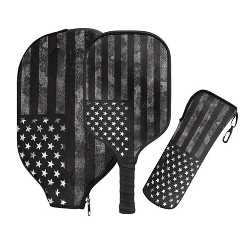 TSOVTHRID Camouflage American Flag Pickleball Paddles Set 3...