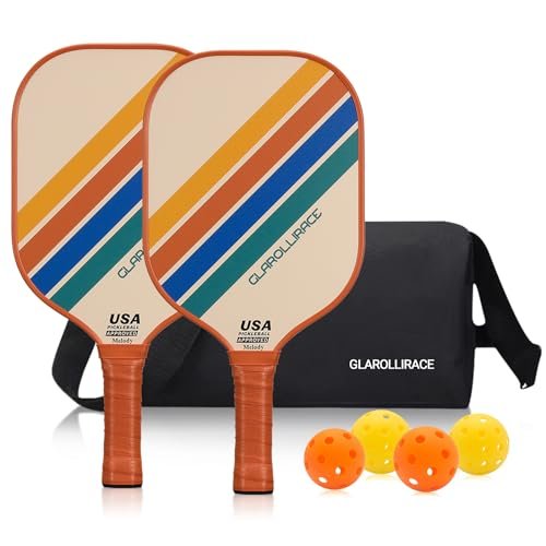 Pickleball Paddles Set of 2 Pickleball Rackets,USAPA...