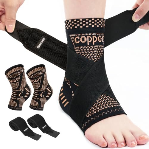 INDEEMAX Ankle Brace for Women & Men, Ankle Compression...