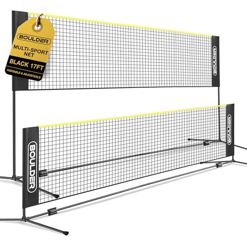 BOULDER Portable Badminton Pickleball Net - Foldable /...