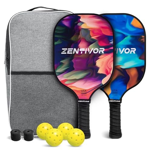 Lightweight Carbon Fiber Pickleball Paddles Set of 2 –...