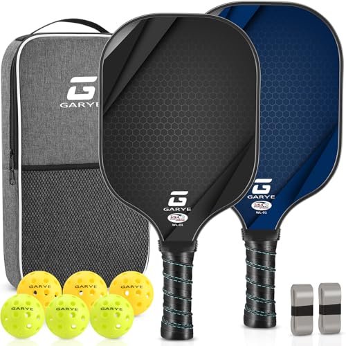 GARYE Pickleball Paddles Set of 2, USAPA Approved Carbon...