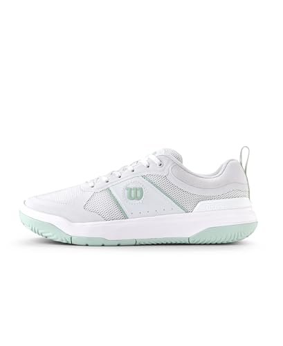 WILSON Women's Pickle Pro Sneaker, White/Surf Spray, 8