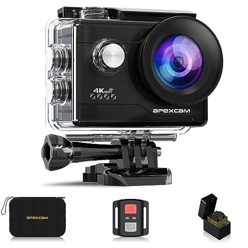 Apexcam Action Camera 4K Sports Cameras 20MP 40M...