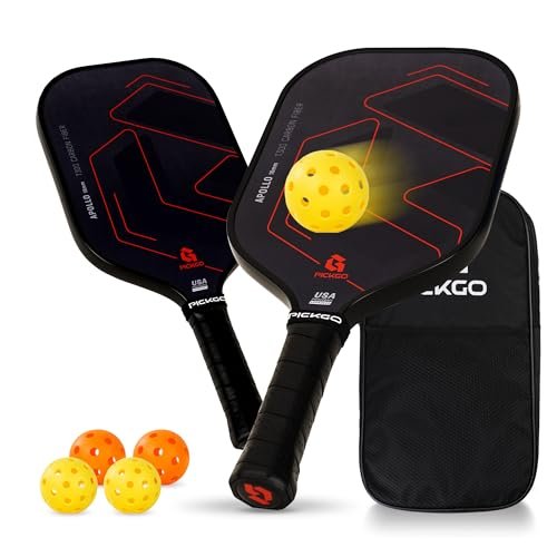 PICKGO T300 Carbon Fiber Pickleball Paddles Set of 2,...