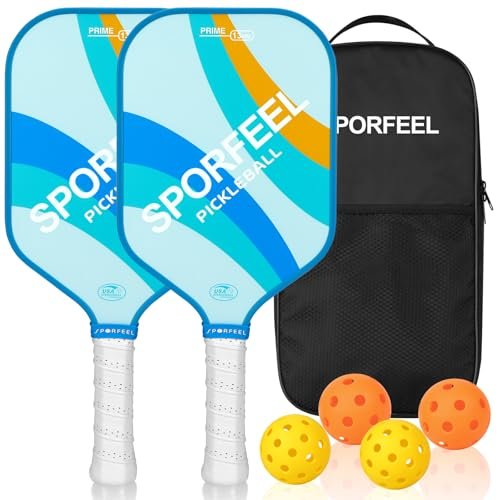 SPORFEEL Pickleball Paddles, USAPA Approved Fiberglass...