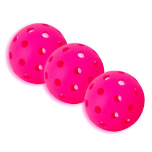 Let's Rally Pack of 3 Hot Pink Pickleball Balls –...