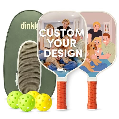Custom Pickleball Paddles Set of 2, Personalized Pickle...