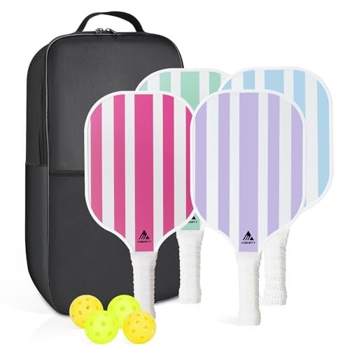AOBORTY Pickleball Paddles 4 Pack - Light Graphite Premium...