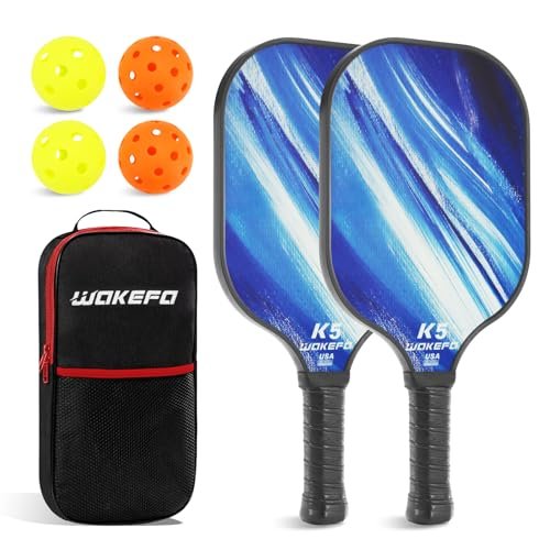 DUJORM Pickleball Paddles, Fiberglass Pickleball Paddle...