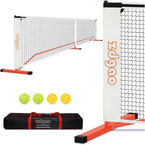 Zdgao Pickleball Net for Driveway with 4 Pickle Balls,...