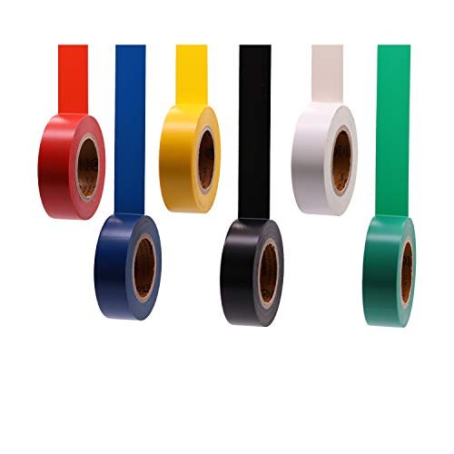 SoundOriginal Electrical Tape Colors 6 Pack 0.7-Inch by 30...