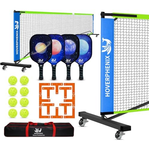 Pickleball Net Set with Wheels, Portable Pickleball Net...