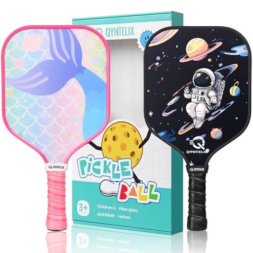 Kids Pickleball Paddle - Little Mermaid and Astronaut...