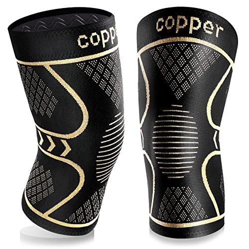 Copper Knee Braces for Women and Men 2 Pack, Knee...
