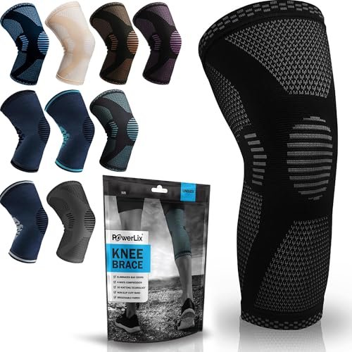 POWERLIX Knee Compression Sleeve - Best Knee Brace for...