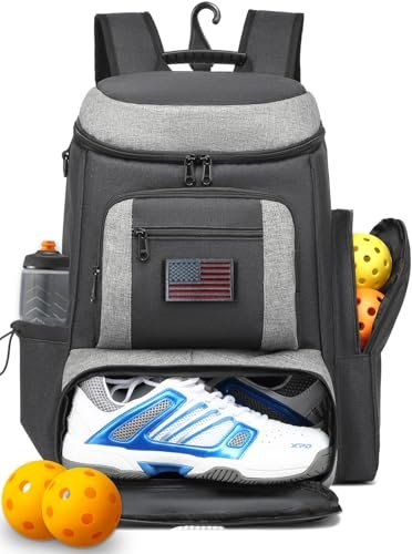 HAMBOLY Pickleball Bag for Men & Women, Large Pickleball...