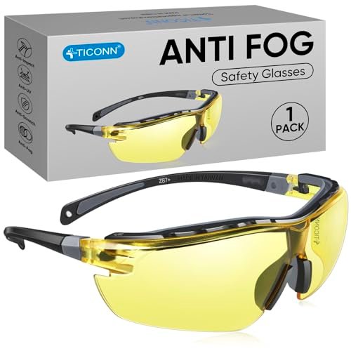 TICONN Anti-Fog Safety Glasses for Men and Women, ANSI...