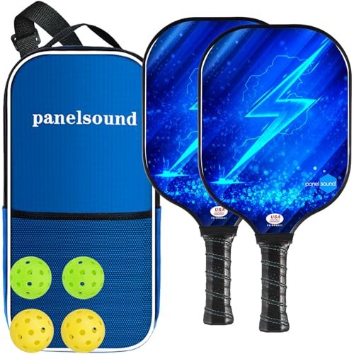 Pickleball Paddles Set of 2, USAPA Approved Fiberglass...