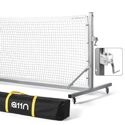 A11N Sports Pro Pickleball Net with Wheels and Hand...