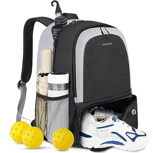 YOREPEK Pickleball Bag Backpack with Shoe Compartment,...