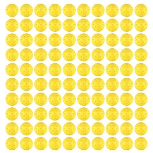 100pc Pickleball Balls,40 Holes Outdoor Pickleball Balls...