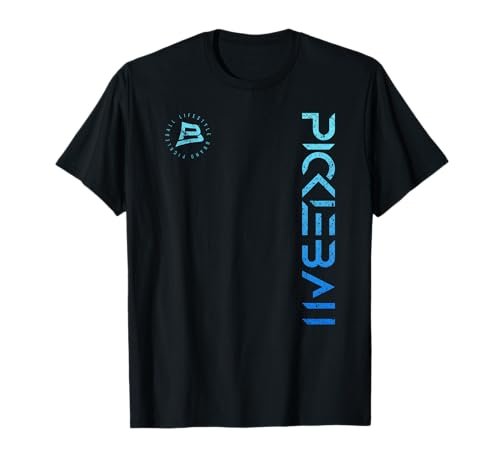 Pickleball Distressed Blue Gradient Casual Design T-Shirt