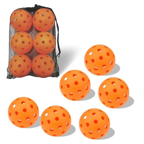 Spunspon 6 Pack Pickleball Balls, 40 Holes Outdoor...