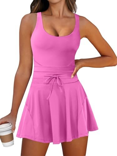 Caracilia Women's Tennis Mini Dresses Workout Built in...