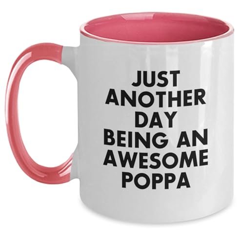 Funny Poppa Gifts from Family, Unique Two Tone Coffee...