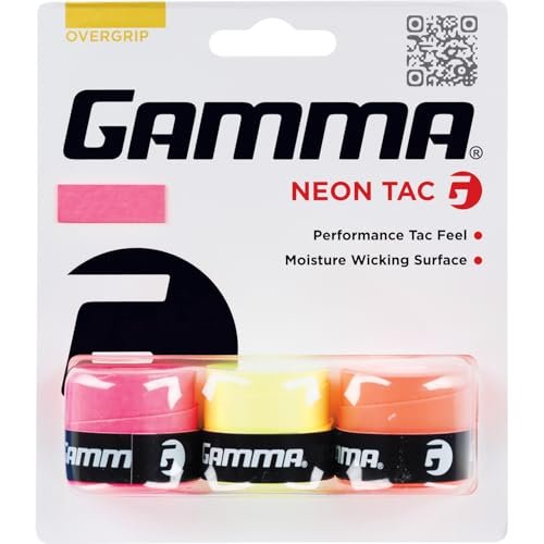 GAMMA Sports Neon Tac Overgrip, Tacky Grip for Tennis,...