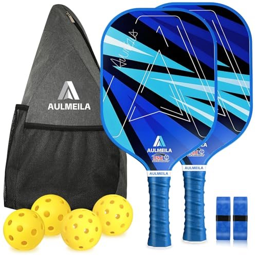AULMEILA Pickleball Paddles Set of 2, 2025 USAPA Approved...