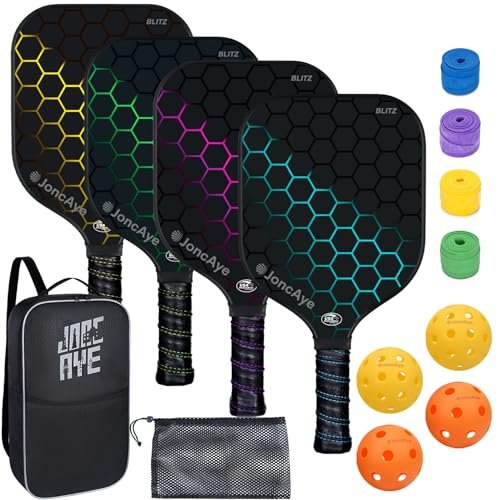 Pickleball-Paddles-Set of 4 or 2 Rackets by JoncAye, USAPA...