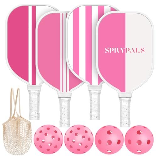 Sprypals Pink Pickleball Paddles, USAPA Approved Pickleball...