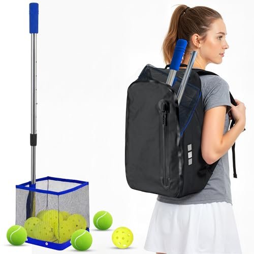 Pickleball Picker Upper&Tennis Ball Collector Holds 25...