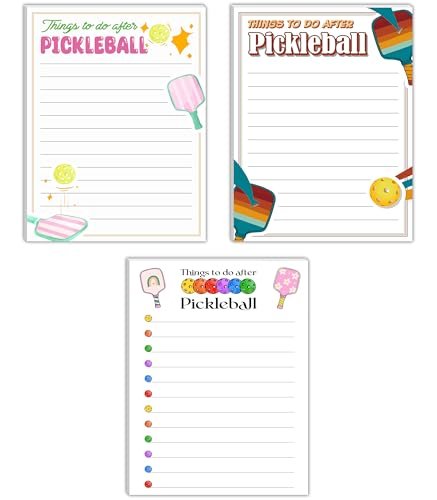 3pcs Pickleball Notepads, 150 Pages – Funny Things to Do...