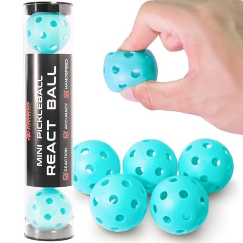 PIKKOFUN React Mini Pickleball Balls -5 Pack Silent...
