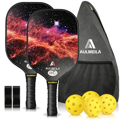 AULMEILA Pickleball Paddles Set of 2, 2025 USAPA Approved...