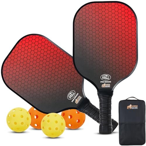 Gorilla Gear USAPA Approved Pickleball Paddles Set of 2,...