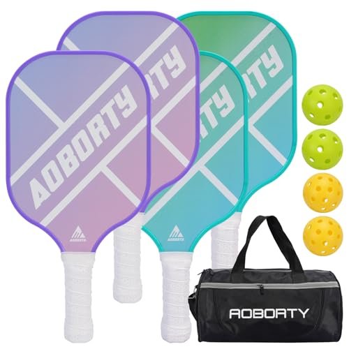 AOBORTY Pickleball Paddles 4 Pack - USAPA Light Graphite...