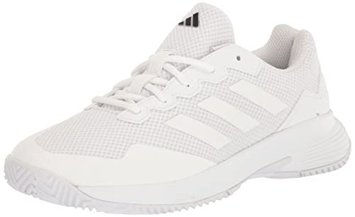 adidas Mens Game Court 2 White/White/Matte Silver 10.5