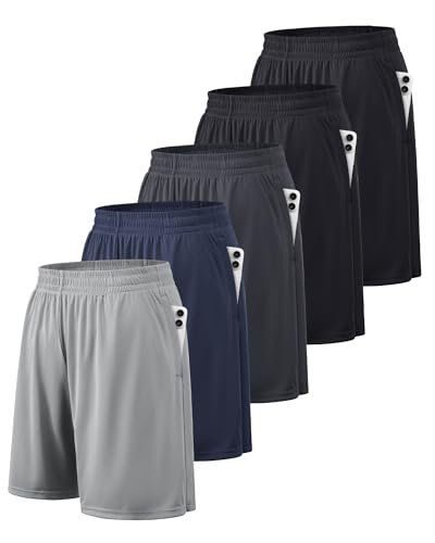 BALENNZ Athletic Shorts for Men with Pockets and Elastic...