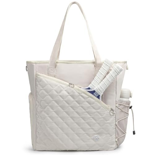 Pickleball Tote Bag for Women with Fence Hook, Quilted...